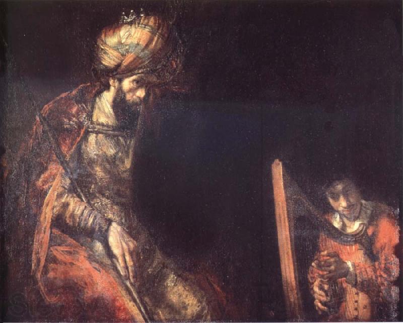 Rembrandt van rijn David Playing the Harp before Saul Spain oil painting art